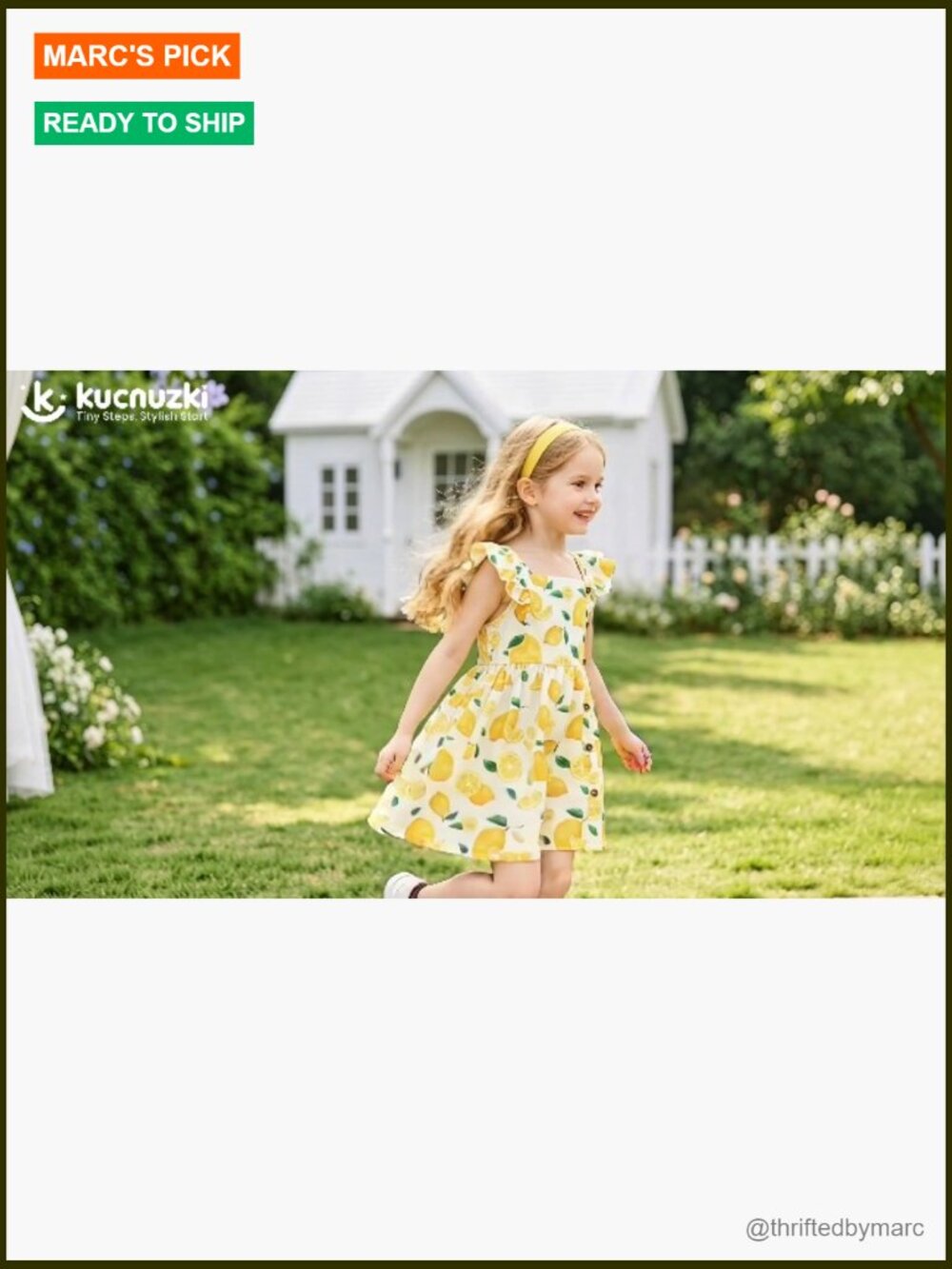 Toddler Girls 2-Pack Sun Dresses Fly Sleeve A-Line Summer Outfits - Picture 6 of 6
